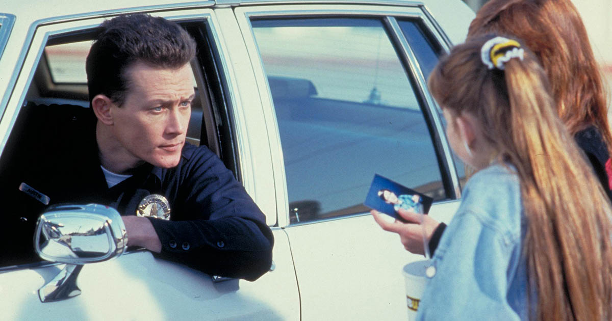 Kadr z filmu "Terminator 2: Dzień Sądu" (1991).