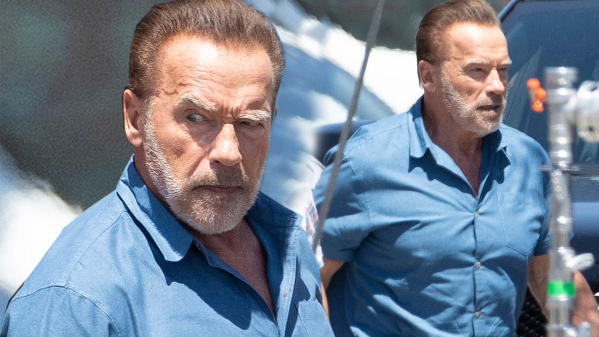 Arnold Schwarzenegger na planie serialu "Utap" (2023).